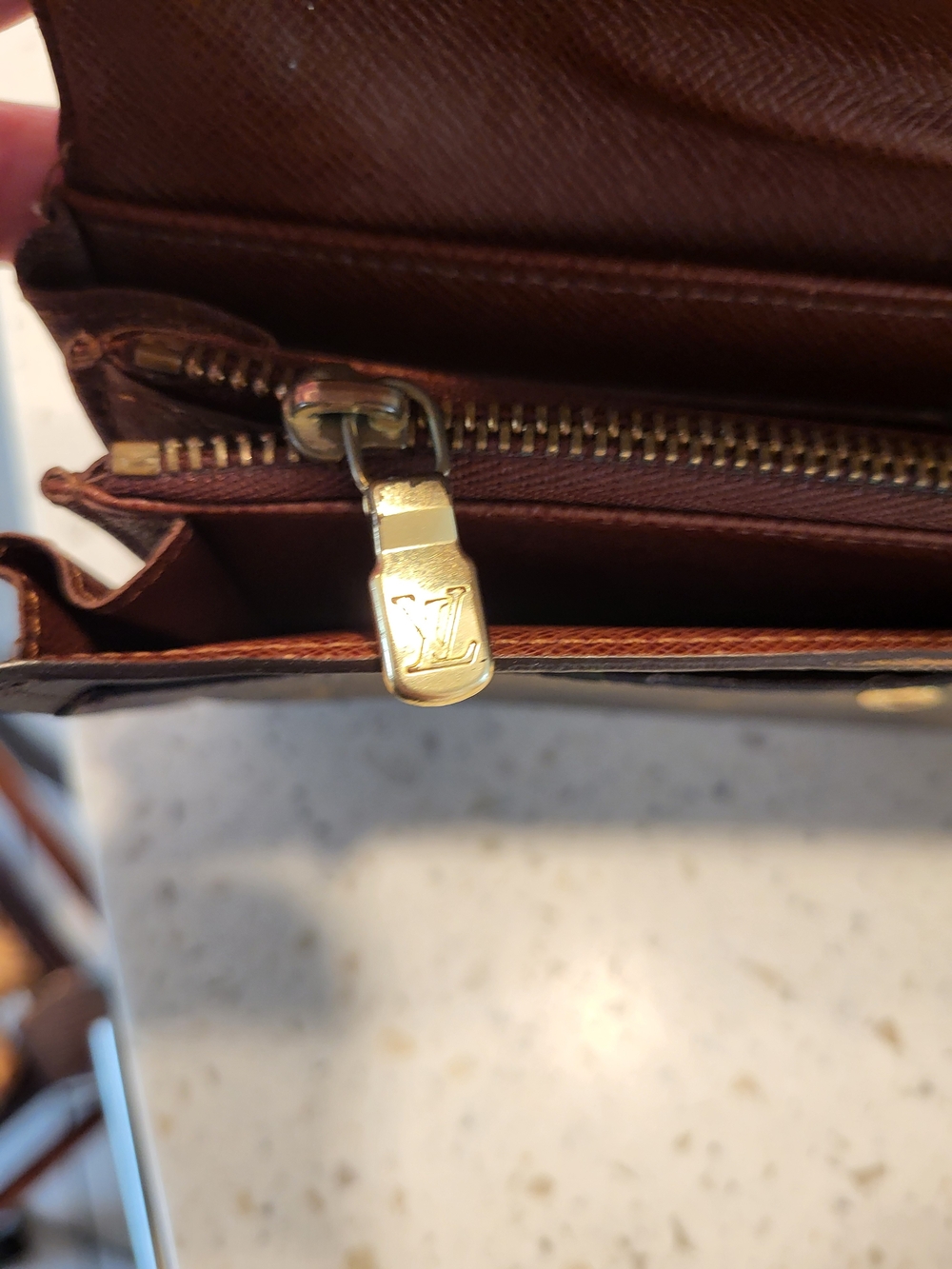 Louis Vuitton Brown Monogram Canvas Wallet with Tan Interior - Picture 10 of 14